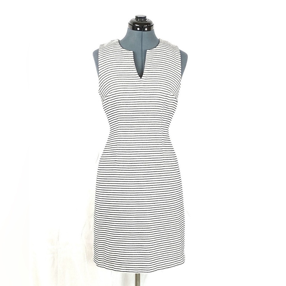 Karl Lagerfeld Black and White Striped Mini Dress